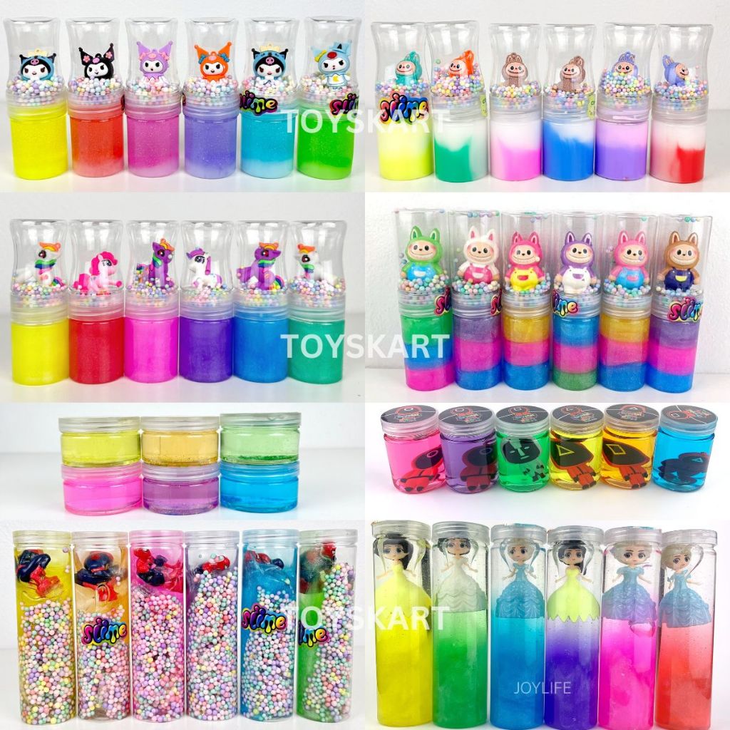 สไลม์ มีหลายแบบ สีรุ้ง สีใส กากเพชร การ์ตูน โฟม สลามของเล่นเด็ก Slime ราคา ถูกที่สุด ดีลบีเคเค รูปภาพหลัก