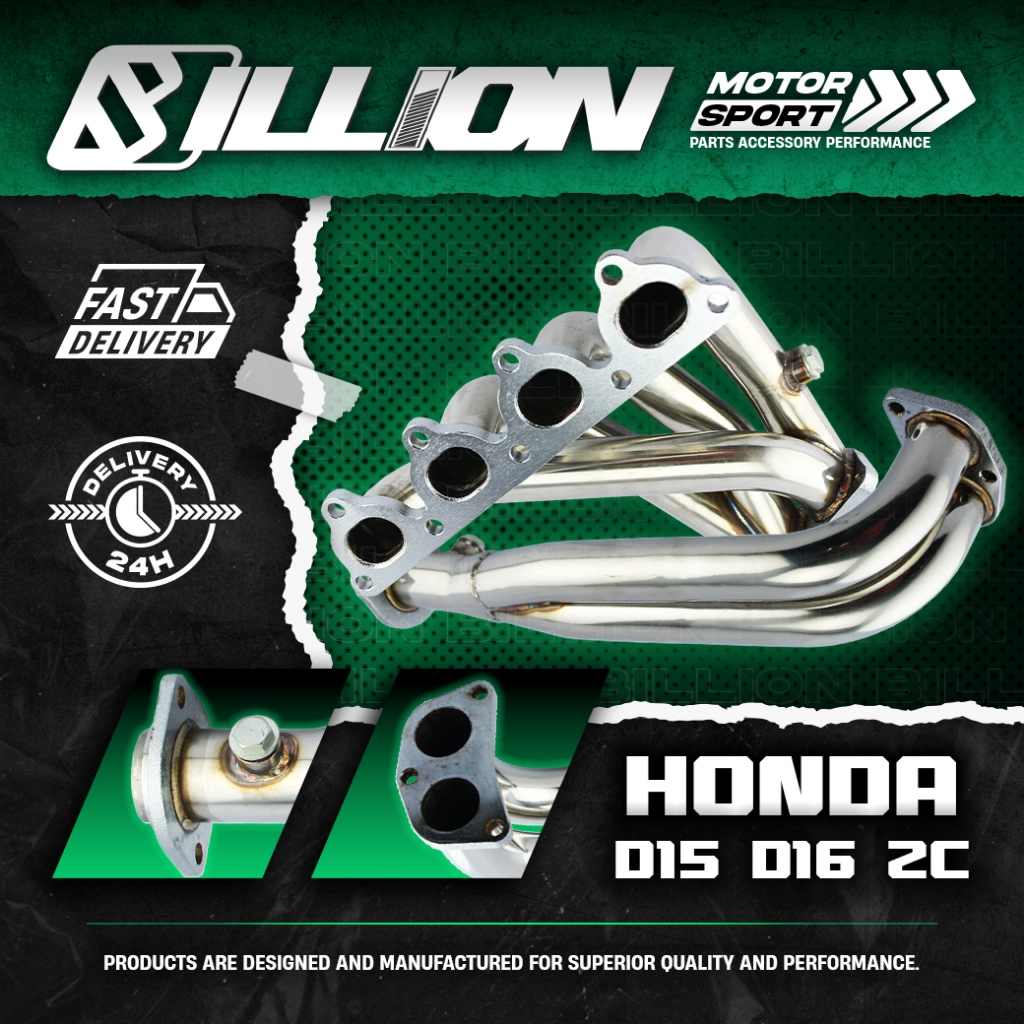 Exhaust Header เฮดเดอร์ Billion Honda D15 D16 ZC