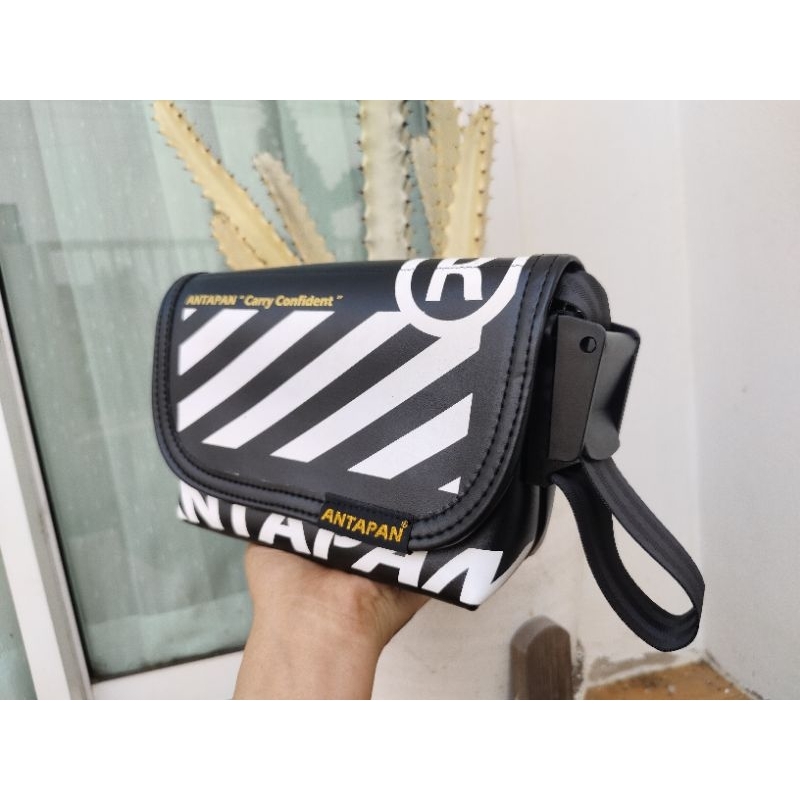 ANTAPAN MINI9 -รุ่นOFF ดำสกีน เนื้อผ้าดี ทรงสวย สายปรับสั้น-ยาวได้