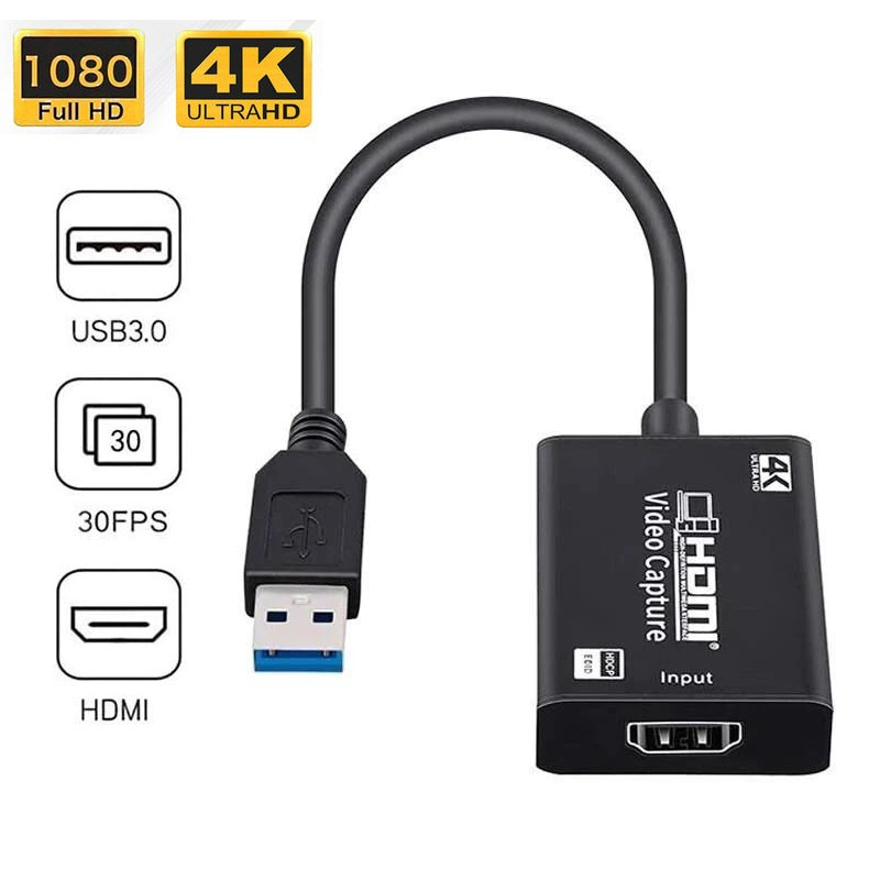 USB 3.0 Video Capture Card HDMI 4K@30Hz Capture