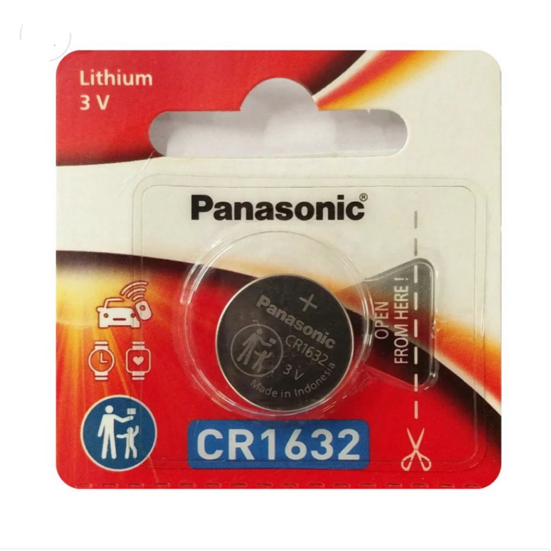 ถ่าน Panasonic CR1632 3V สีแดง จำนวน 1 ก้อน ของแท้