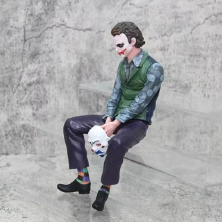 Jsjjingp Heath Ledger Action Figures, Dark Knight มือถือ Gotham Joker Dc รูป, การ์ตูนสีเขียวชุด
