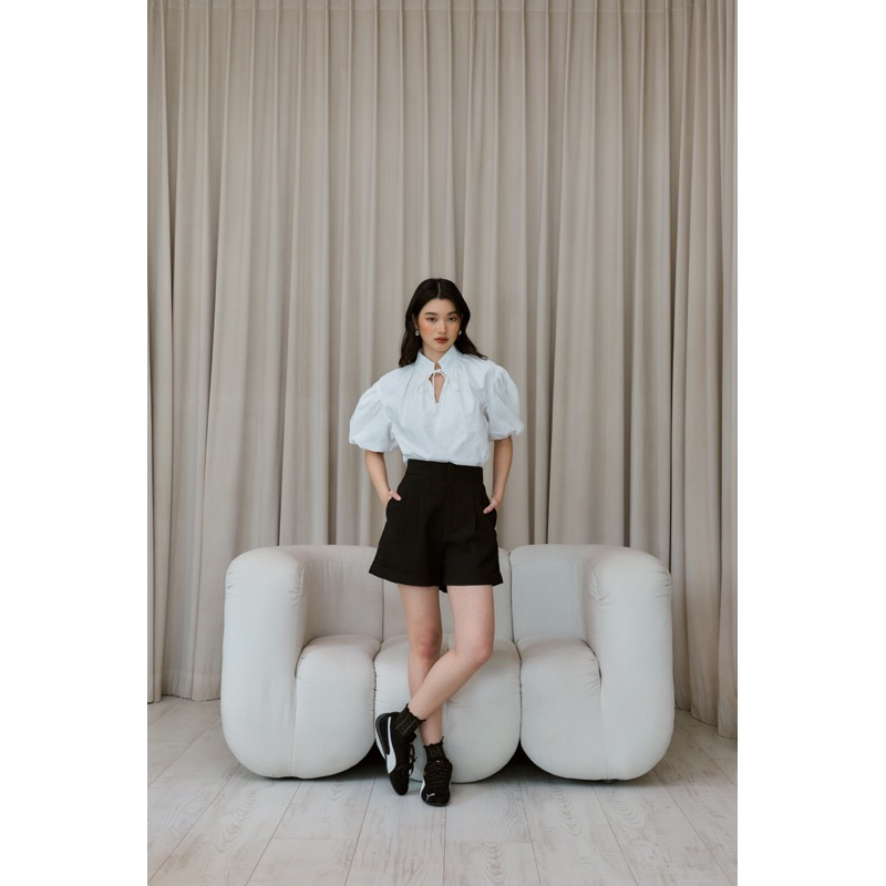 Realloose | Ribbon top (white) - ริบบ้อนผ้าใหม่ ผ้าคอตตอนผสม รีดง่าย ยับยาก (มีจำนวนจำกัด) - รูปที่ 6