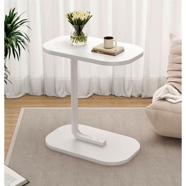 Yifeng Fur โต๊ะข้าง โต๊ะกาแฟ ท็อปไม้โครงขาเหล็ก แข็งแรง สอดเข้าใต้เตียงได้ รุ่น F-2655