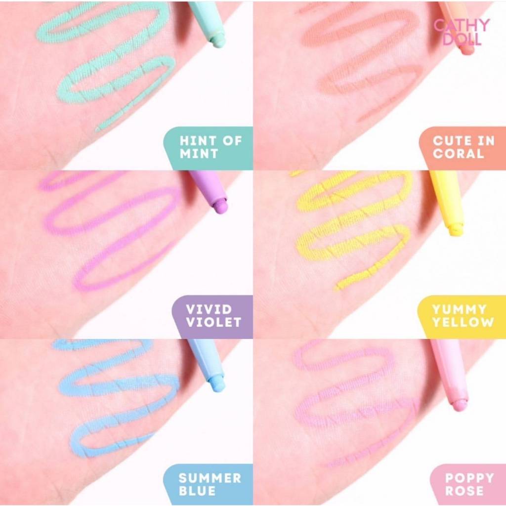 ถูก/แท้/มีไลฟ์ อายไลน์เนอร์ Cathy Doll Pop Art Matte Liner ไลเนอร์ ดินสอสีไลเนอร์ เนื้อแมท เขียนลื่น สีชัด ติดทน กันน้ำ