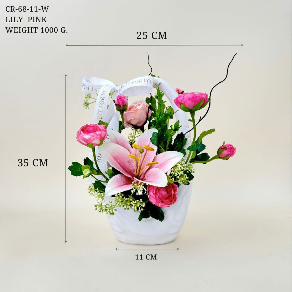 Akara Dokmaii กระเช้าดอกไม้ปลอม กระเช้าดอกไม้แสดงความยินดี - รูปที่ 2