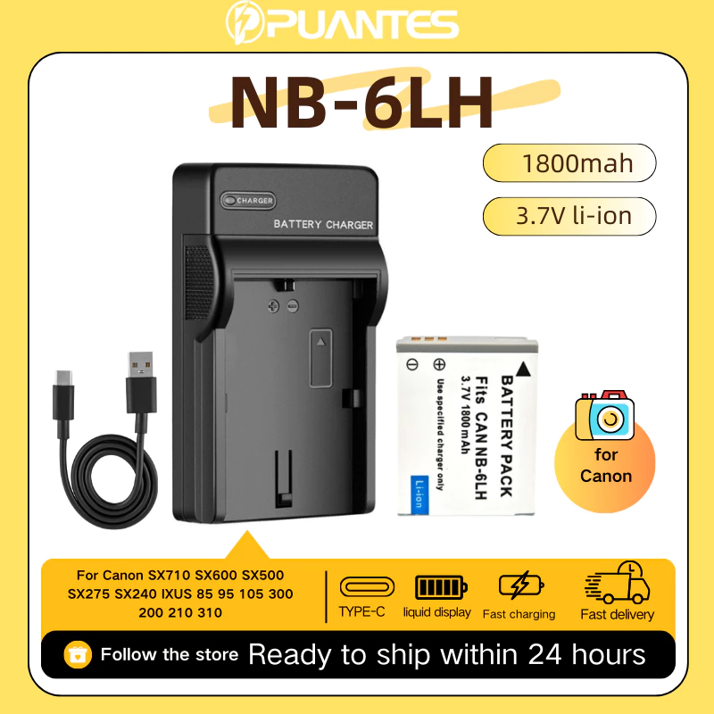 เครื่องชาร์จแบตเตอรี่ NB-6L NB6L สำหรับ Canon IXUS 105 210 95 300 200 310 330