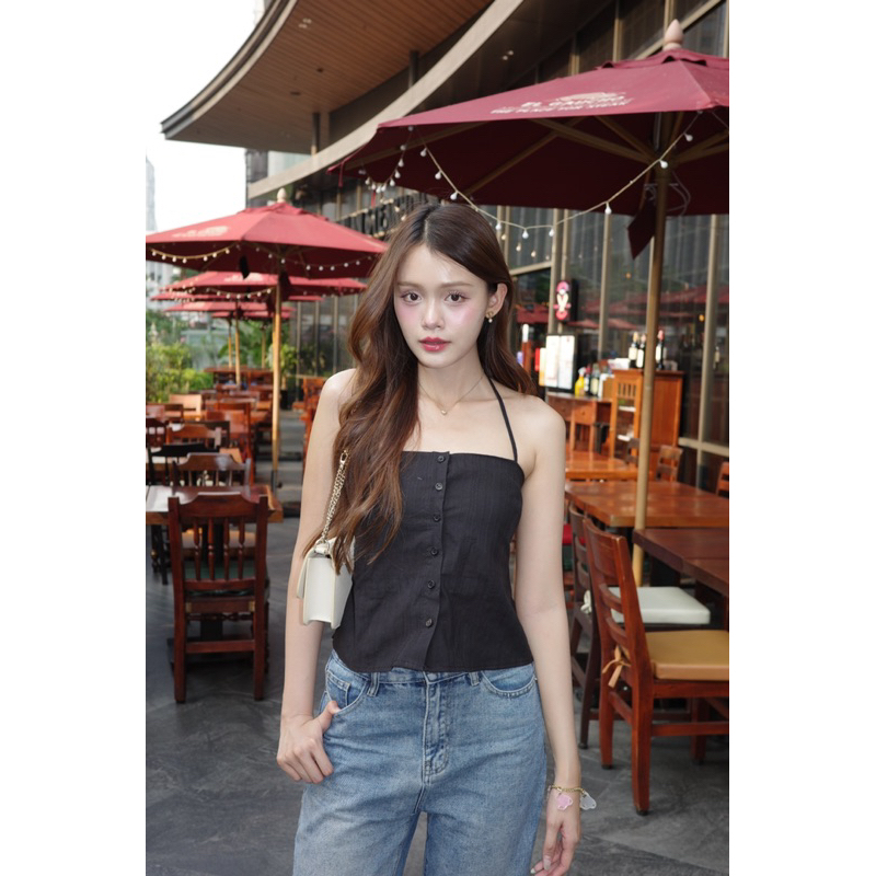 BEMYCHIC เสื้อครอปสายผูก รุ่น BETTY TOP รูปที่ 6