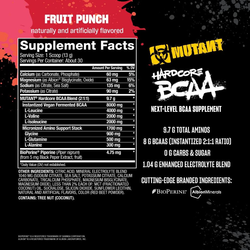 Mutant Hardcore BCAA 390 g. กรดอะมิโน บีซีเอเอแบบผง ของแท้ - รูปที่ 4