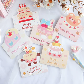 (แบบM4) การ์ดอวยพร การ์ดวันเกิด การ์ดอวยพรวันเกิด Birthday Card การ์ดรูปเค้ก การ์ดอวยพรราคาถูก