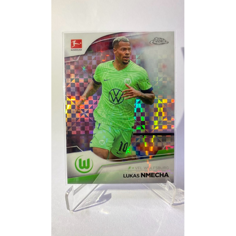 การ์ดนักฟุตบอล LUKAS NMECHA (การ์ด Run# 077/250) ,.WOLFSBURG BUNDESLIGA, TOPPS Chrome 2023