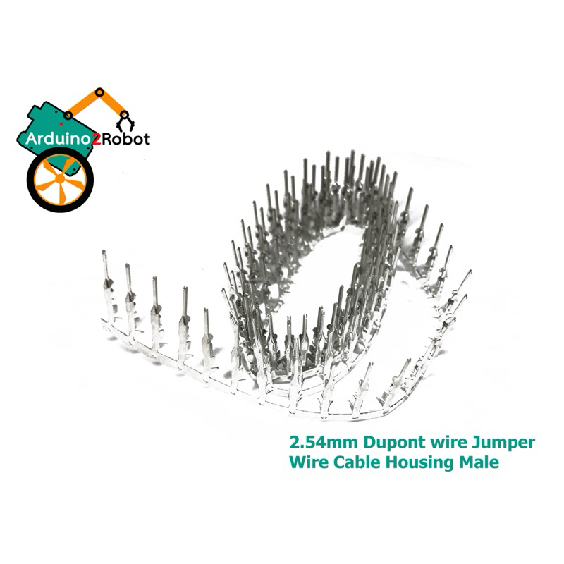 2.54mm Dupont wire Jumper Wire Cable Housing Male Pin Header Connector Terminal (ชุดละ 20 ชิ้น)