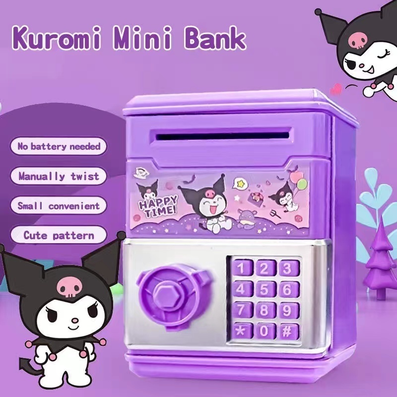 AIYIN SanrioKuromi กระปุกออมสิน ประหยัดเงิน ของเล่นสําหรับเด็กผู้ชาย และเด็กผู้หญิง กล่องออมเงินสำหรับของขวัญเด็กผู้หญิง