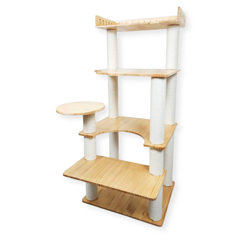 คอนโดแมวไม้สน ของเล่น ที่ลับเล็บแมว คอนโดขนาดใหญ่ เสาใหญ่ 8 cm MIP147N