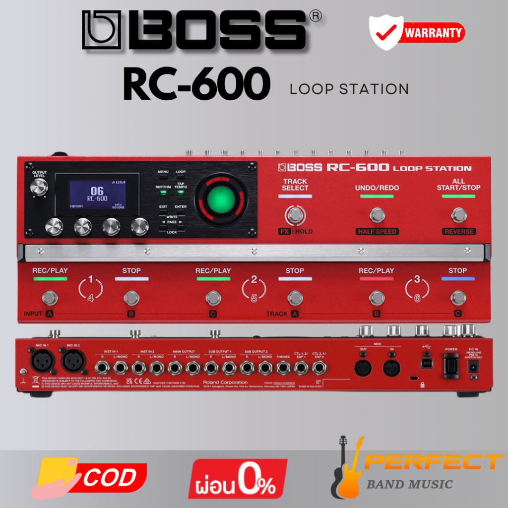 เอฟเฟค Loop BOSS RC-600 Loop Station [ผ่อน 0% 10เดือน]