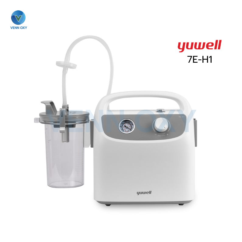 Yuwell Sputum suction machine เครื่องดูดเสมหะ ยี่ห้อ Yuwell รุ่น 7E-H1 - รับประกัน 2 ปี