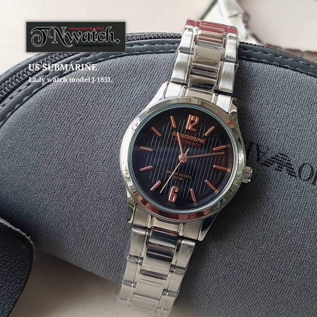 Us submarine รุ่น J-183L นาฬิกาผู้หญิง นาฬิกาข้อมือระบบควอทซ์ กันน้ำ100% พร้อมกล่อง