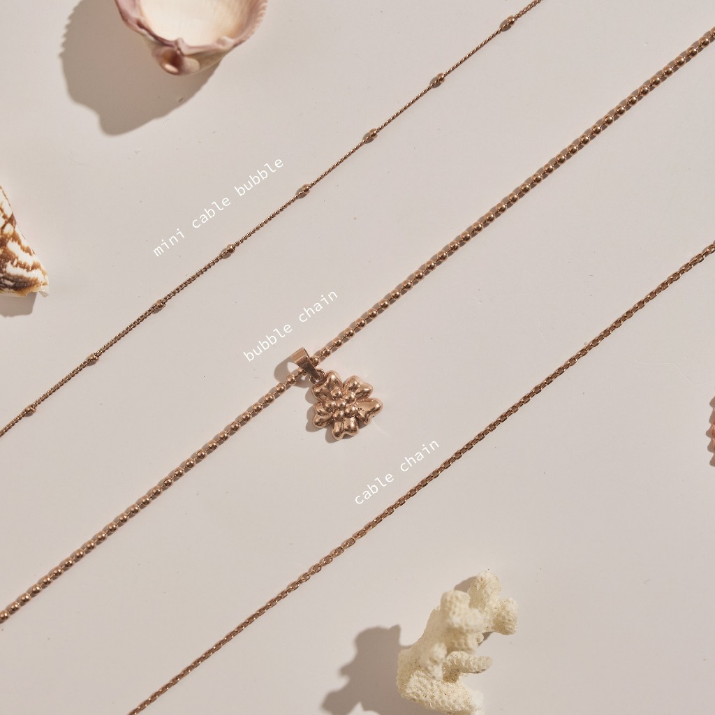 earika.earrings - primrose necklace สร้อยคอจี้ดอกไม้ วัสดุสแตนเลส (stainless steel) ใส่อาบน้ำได้ เหมาะสำหรับคนแพ้ง่าย - รูปที่ 5