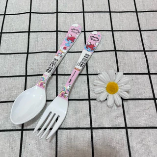 ช้อน+ส้อมเด็ก เมลามีนซุผเปอร์แวร์ ช้อนการ์ตูน ‼️เติมสต๊อกใหม่