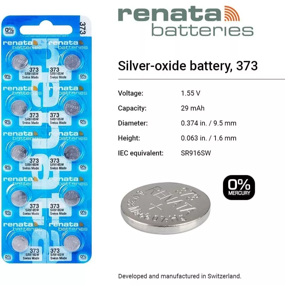 ถ่านนาฬิกา RENATA 373 SR916SW 1.55V thumbnail 4
