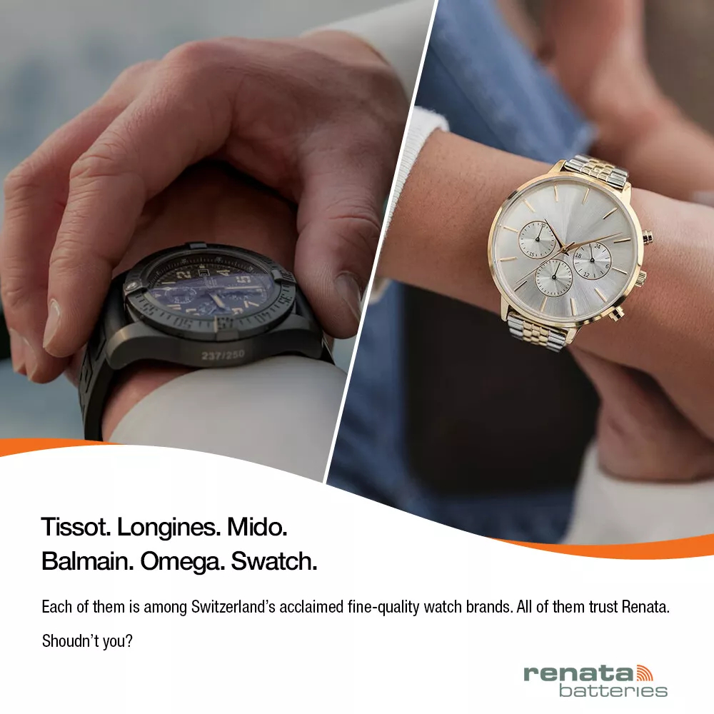 𝗥𝗘𝗡𝗔𝗧𝗔 397 / SR726SW ถ่านนาฬิกา รีนาต้า ถ่าน Swatch Group ถ่านกระดุม 0% mecury Watches Battery 1.55V