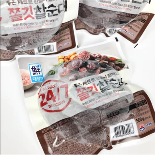 ซุนแด ขนาด 500g ไส้กรอกวุ้นเส้น ไส้กรอกเกาหลี ไส้กรอกเลือด เกาหลี ผสมเนื้อหมู 순대