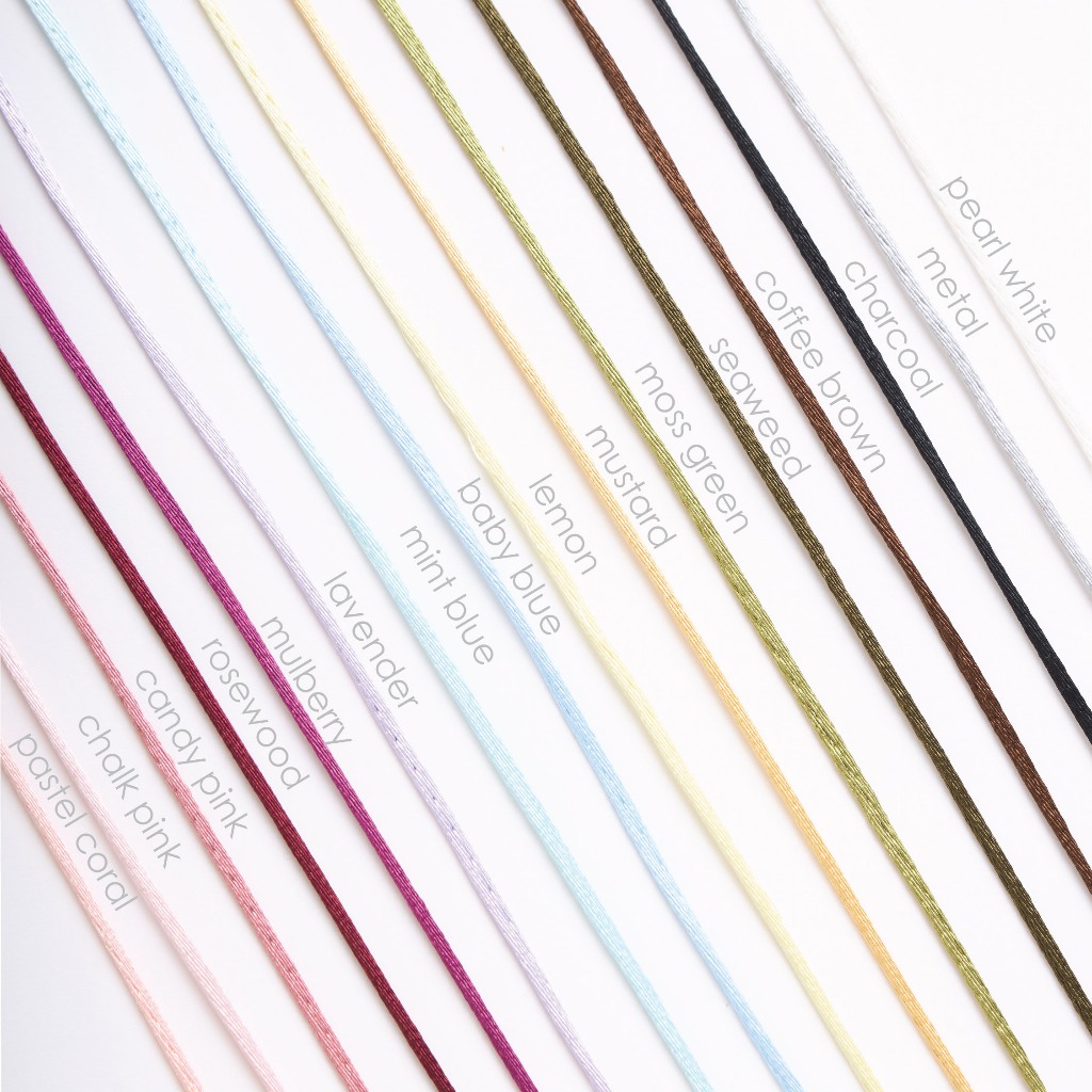 earika.earrings - satin cord​ สร้อยคอเชือกซาตินมันวาว ความยาว 120 cm มีทั้งหมด 16 สี (สินค้าขายเฉพาะ