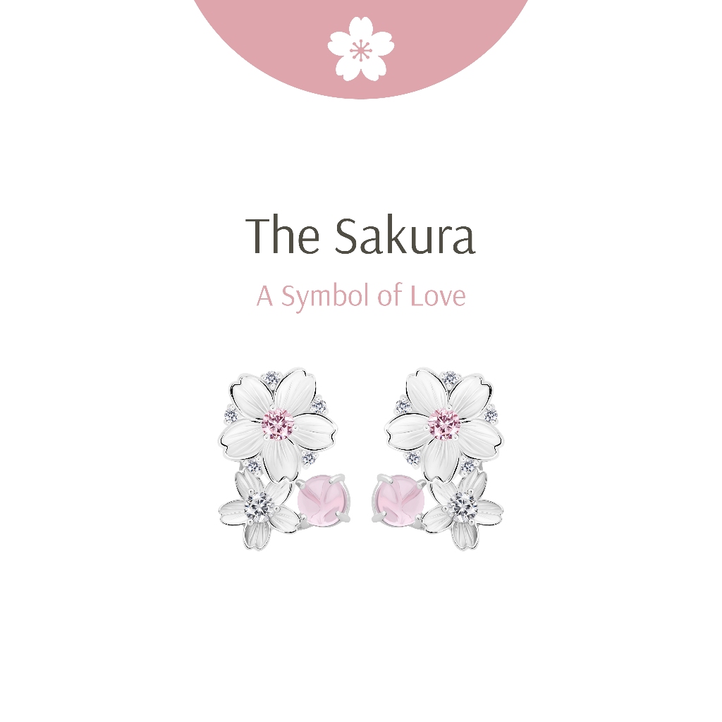 Ravipa | Blooming Sakura Earrings - ต่างหู