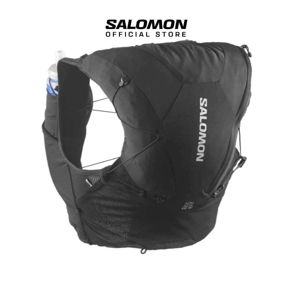 SALOMON ADV SKIN 12 SET Women's Running Vest เป้น้ำวิ่งเทรล + ขวดน้ำนิ่ม 500ml x 2 ขวด LC2464100 Official Store