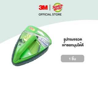 3M™ Scotch-Brite® สก๊อตช์-ไบรต์ แผ่นใยขัดพร้อมด้ามจับ, รุ่น หัวจรวดเข้าซอก, สีเขียว, สำหรับงานทั่วไป