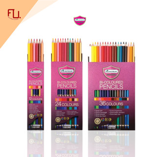 สีไม้ BI-Colored 2หัว ดินสอสีนุ่มลื่น Premium 12สี 24สี 36สี จาก Master art / แพ็ค