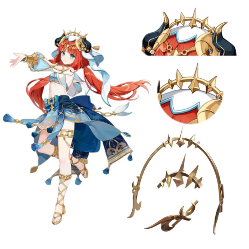 พร๊อพหัว มงกุฎหนาม เขา NILOU [ Genshin Impact ] งานเรซิ่น 3D [ Cosplay ]