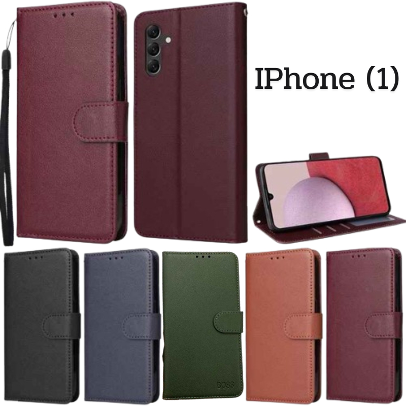 เคส โทรศัพท์ หนัง มีที่ล็อค สำหรับรุ่น ไอโฟน 5-11 พร้อมส่ง ทุกรุ่น