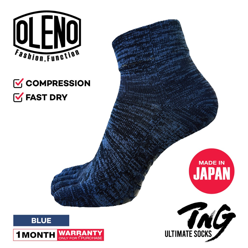 OLENO รุ่น Ultimate TNG (Black/Blue) ถุงเท้าแยก 5 นิ้ว แพคเดี่ยว