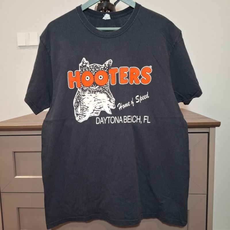เสื้อยืด ลายนกฮูก Hooters home of speed size L (AB80)