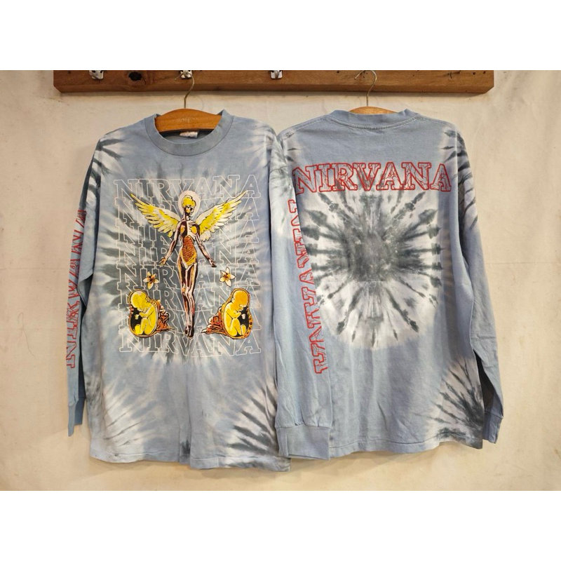 เสื้อวง Nirvana แขนยาว มัดย้อม วินเทจ