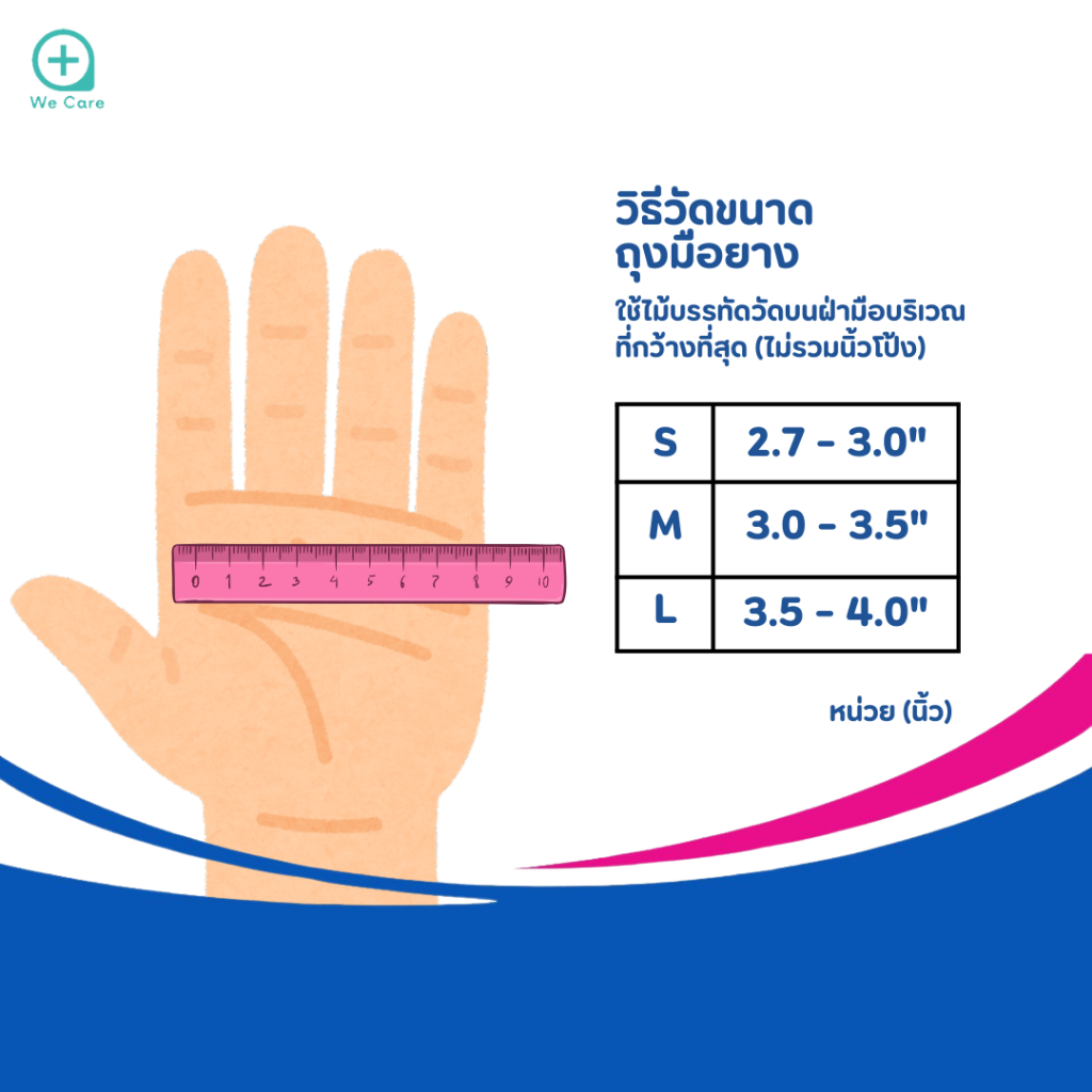 ถุงมือยางไม่มีแป้ง (Examlnation Gloves)1แพ็ค10ชิ้น5คู่ รูปที่ 4