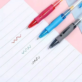 🎀แพ็ค12 ด้าม🎀 (1008) ปากกาเจลกดหัวลูกลื่น ปลอกใสขนาดหัวลูกลื่น 0.5mm เครื่องเขียนสำนักงาน โรงเรียน