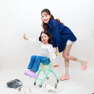 【รองเท้าเด็ก 】HOMMY รองเท้าแตะ รองเท้าหัวโต รองเท้าเด็กผู้หญิง กันลื่น พื้นหนา 6 CM. (SH-2)***..
