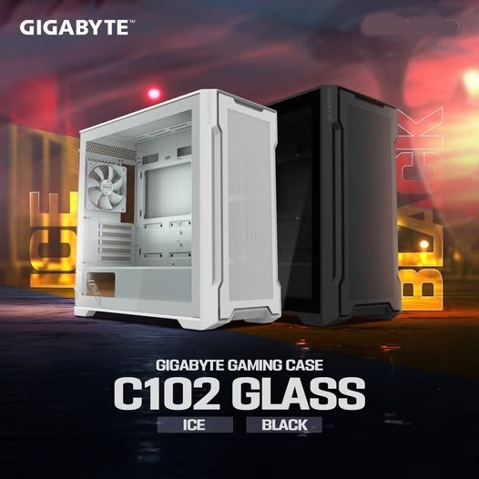CASE (เคสเกมมิ่ง) GIGABYTE C102 GLASS Micro-ATX Gaming Case, Tempered Glass