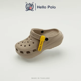 Hello Polo รองเท้าหัวโตมินิมอล รองเท้าแตะแบบสวม แฟชั่นผู้หญิง ยาง EVA กันลื่น มีสายรัดข้อ ติดตัวการ์ตูนได้ รุ่น HP8052