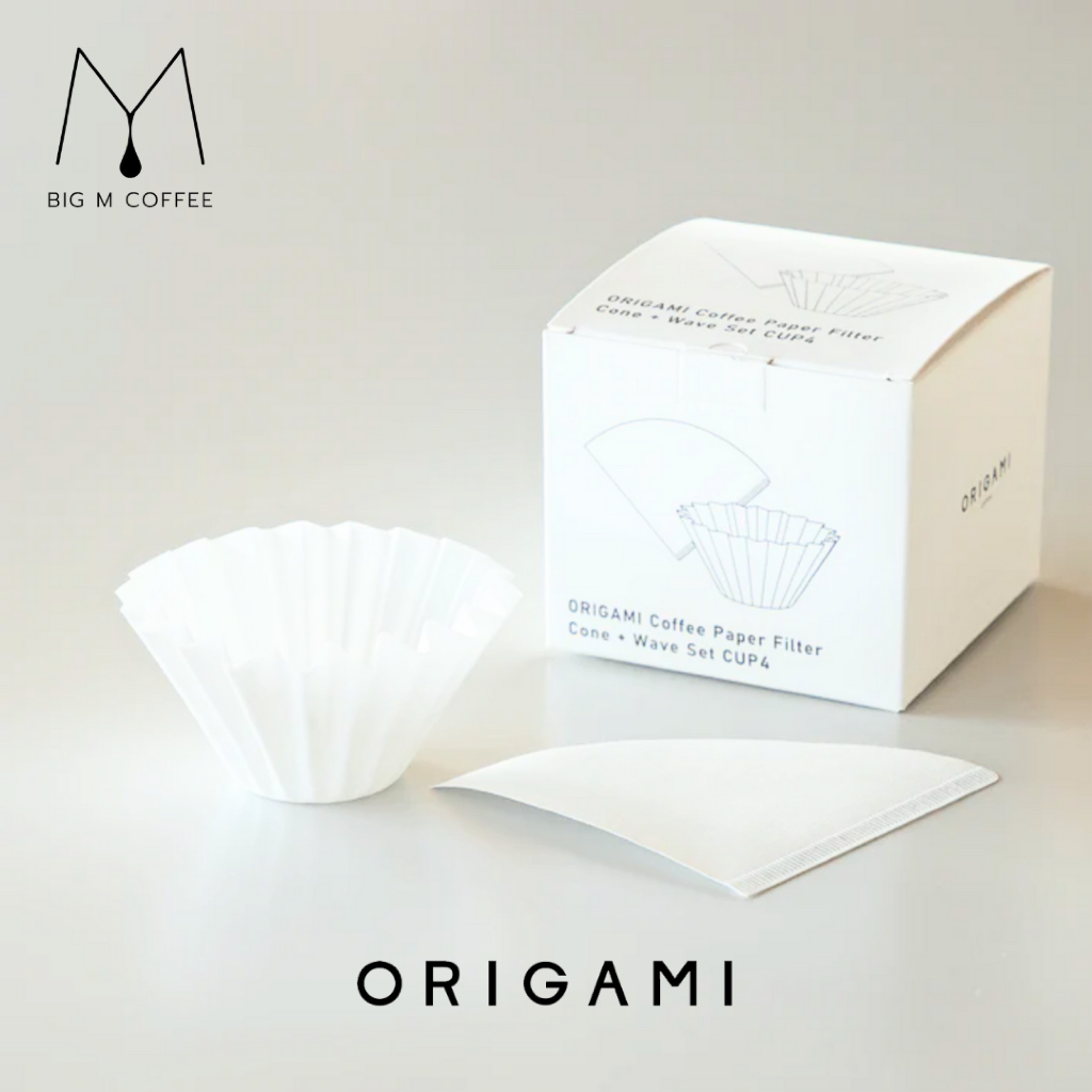 ORIGAMI Coffee Paper Filter [ Cone + Wave Set ] กระดาษกรองกาแฟโอริกามิ  กรวย + ทรงเวฟ | Big m coffee