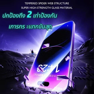 🔥 Blue PV AG ฟิล์มกระจก ถนอมสายตา/กันมอง/ผิวด้าน🔥For Iphone 17 ProMax 17 17Pro 16ProMax 15 15pro 14 14promax 13/13pro