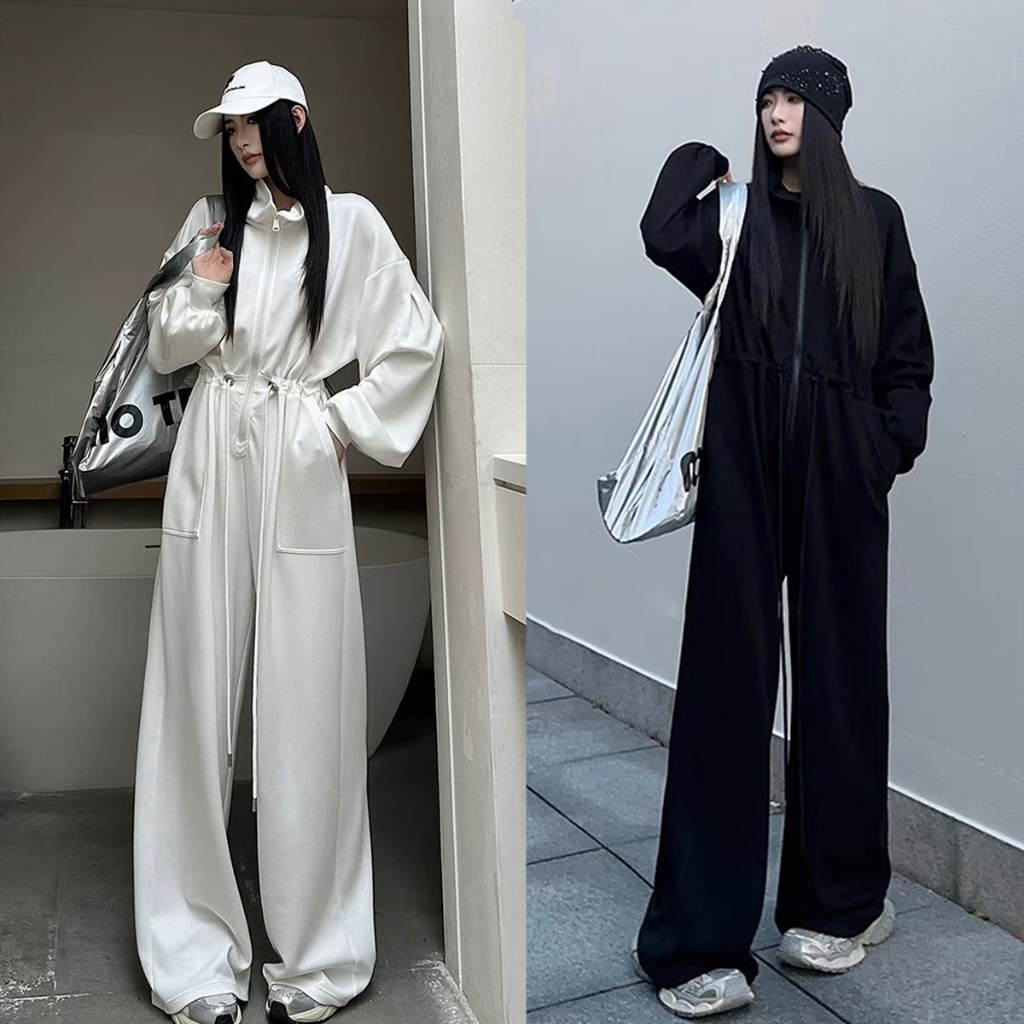 AA 15 ชุดหมีเเฟชั่นสุดคูล ชุดจั้มสูท Airport look ไปสนามบินสุดคิ้ว (Oversize)
