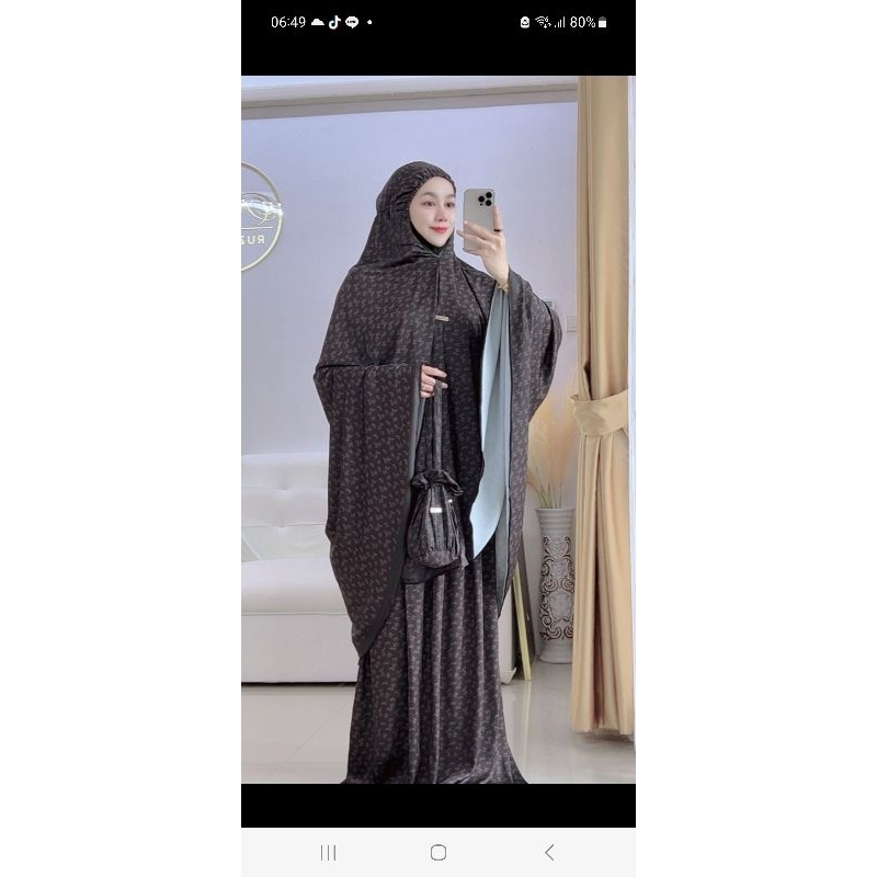 ชุดละหมาด รุ่น Ai-reen เนื้อผ้า Satin Silk