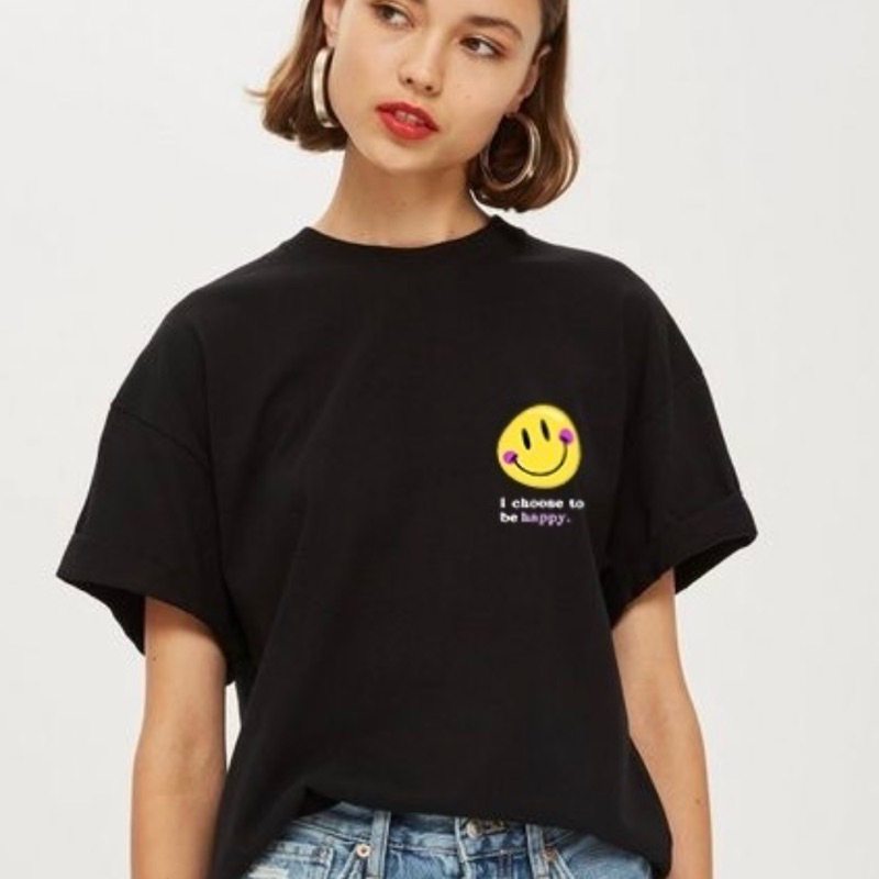 (พร้อมส่ง🎉) เสื้อยืด I choose to be happy😀 มีไซส์
