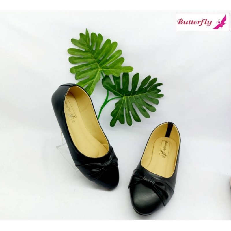 รองเท้าแฟชั่น butterfly รุ่น 1555-012 คัทชูส้นเตี้ย