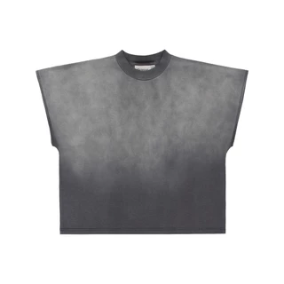 Hiptrack™ แท้งค์ ท็อป เสื้อทรงโอเวอร์ไซส์ แขนตัด ชายเสื้อสั้น - ซันเฟด