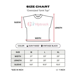 Hiptrack™ แท้งค์ ท็อป เสื้อทรงโอเวอร์ไซส์ แขนตัด ชายเสื้อสั้น - ซันเฟด