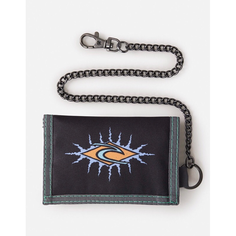 RIPCURL กระเป๋าตังค์ผ้า3พับ ( มีโซ่ ) 02EMWA KIDS CHAIN SURF WALLET A25 สินค้ามือ1 แท้shop ป้ายห้อย
